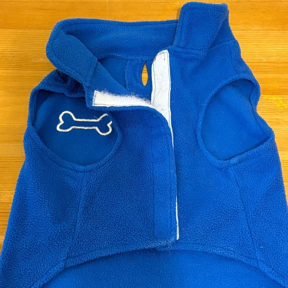 Frisco Ultra lightweight Basic Dog & Cat Velcro Blue Fleece Vest Coat Size L